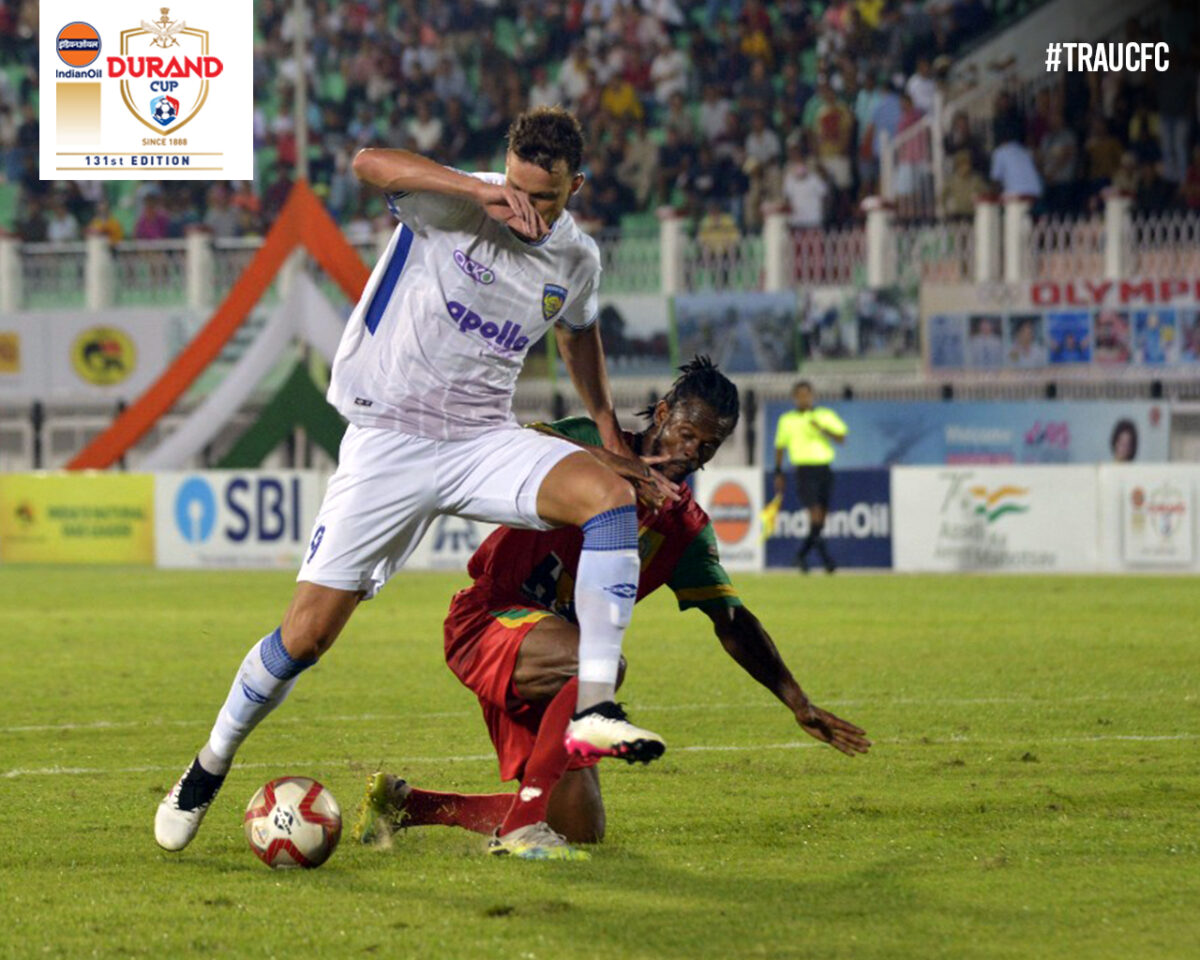 An emphatic performance by Chennaiyin FC over TRAU Football Club  keeps them alive in the competition