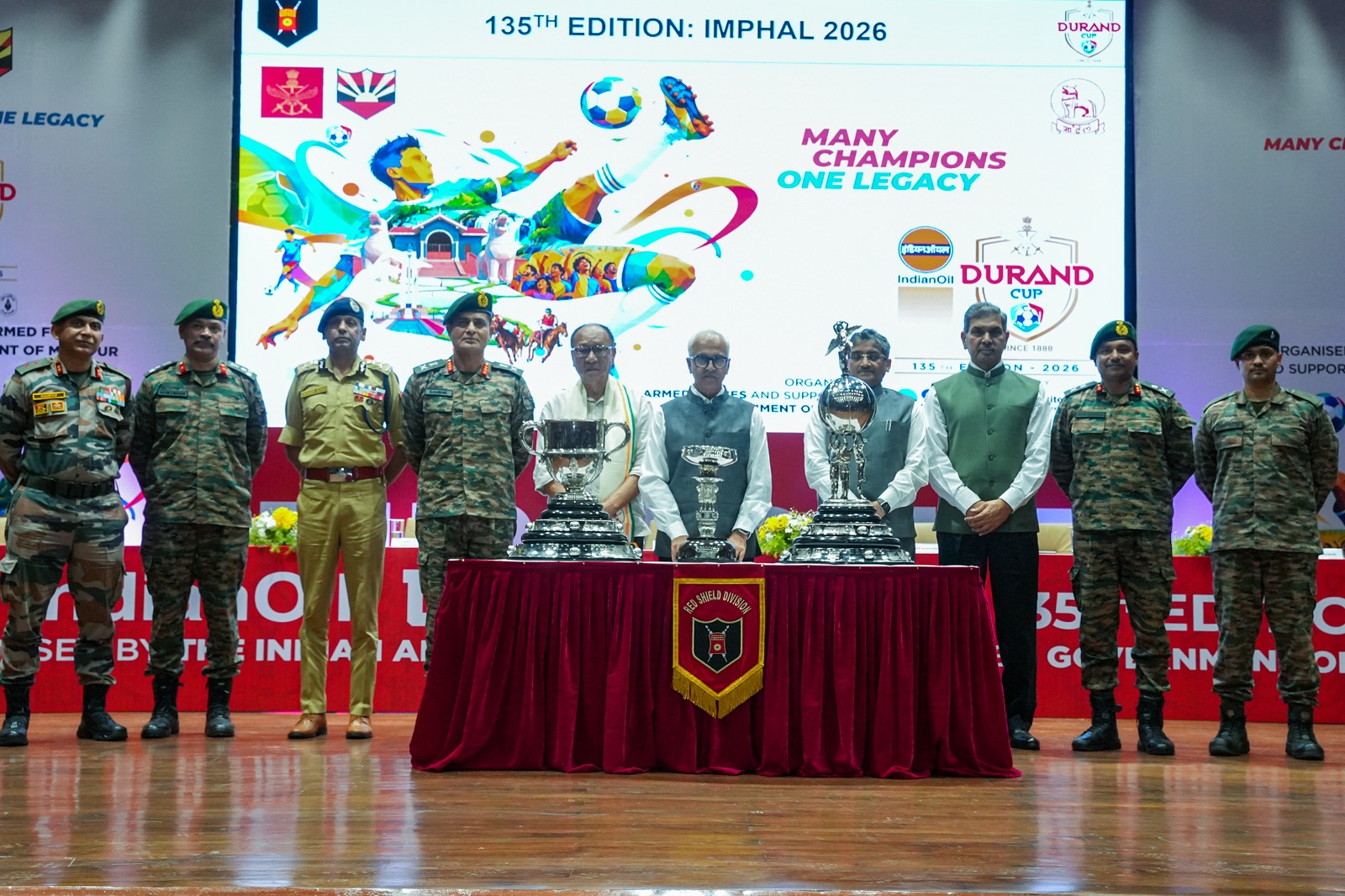 Hon’ble Governor Shri Ajay Kumar Bhalla and Hon’ble Chief Minister Shri Yumnam Khemchand Singh Lead Imphal’s Celebration of 135th IndianOil Durand Cup Trophy Tour